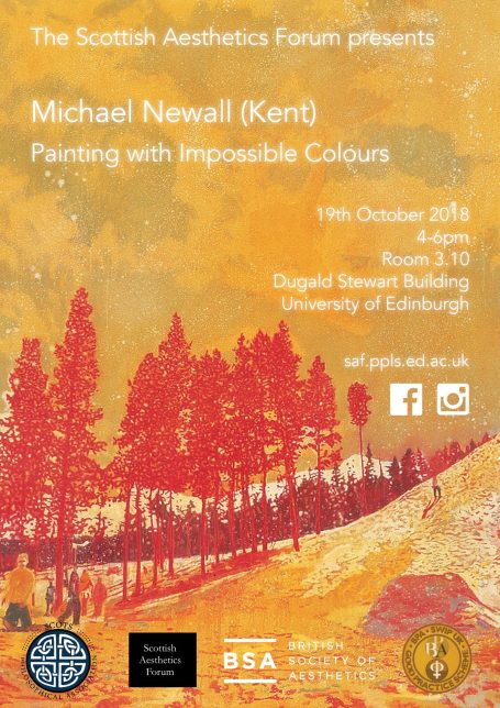 Poster for a talk by Michael Newall on "Painting with Impossible Colours" at the University of Edinburgh.